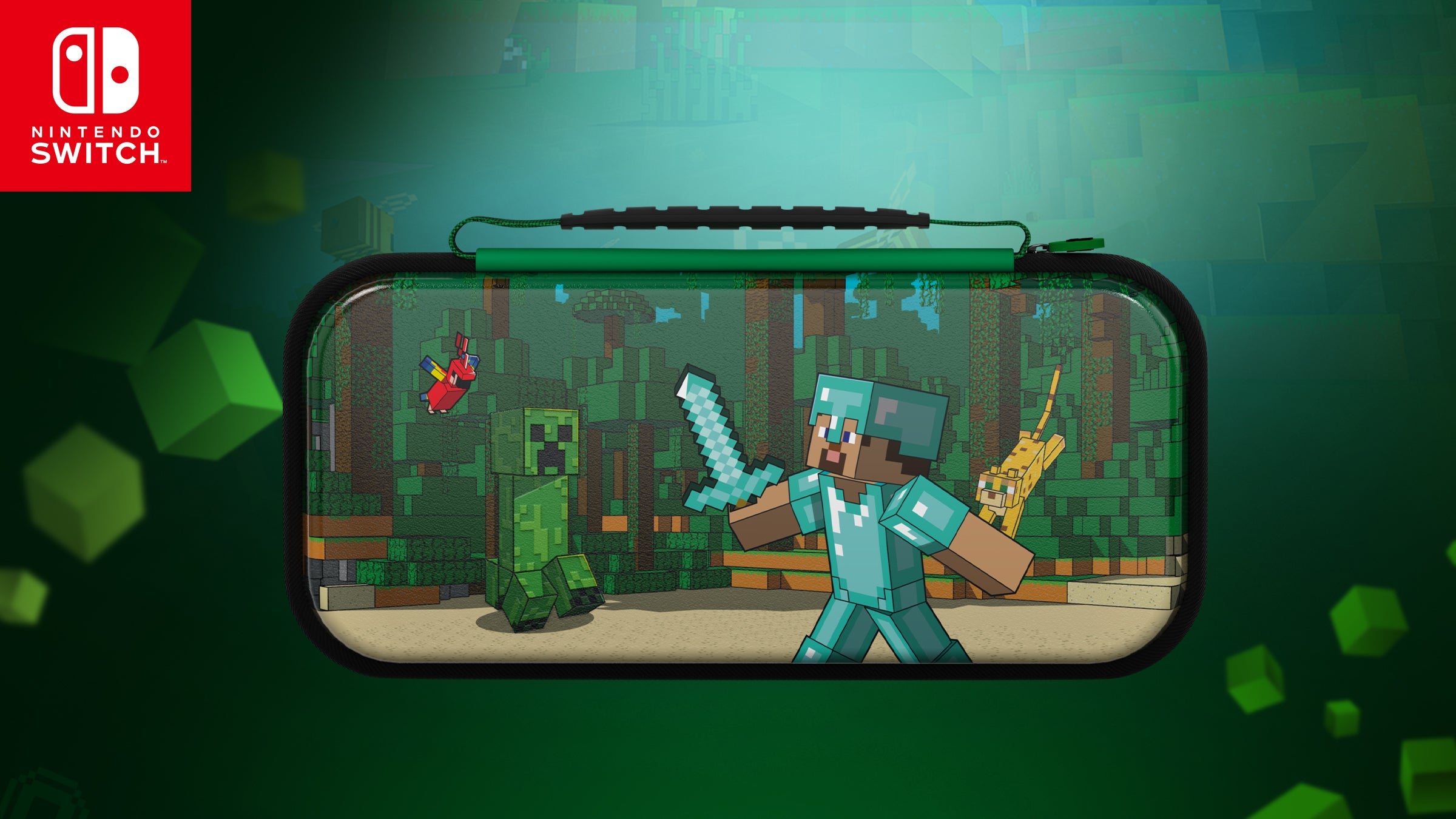 Turtle Beach PDP REALMz Wireless Gaming Controller: Minecraft Forest Biome + Travel Case Plus Minecraft Forest Battle for Nintendo Switch Bundle - Image 3